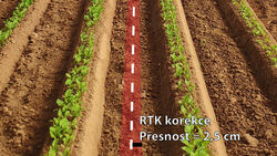 RTK korekce, přesnost 2,5 cm